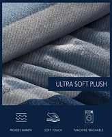 Closeout! Nautica Linden Ultra Soft Plush Fleece 2 Piece Comforter Set, Twin