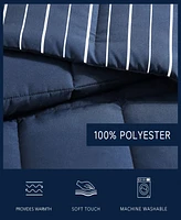 Nautica Longdale Solid Stripe Reversible Piece Comforter Set