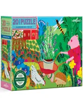 Eeboo Gardening Bear 20 Piece Jigsaw Puzzle Set, Ages 3 and up