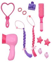 Lil Tots Talking Hair Styling Playset 16 Piece 12" Doll Playset, New Adventures, Children's Pretend Play, Ages 3 and up