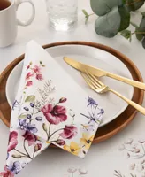 Poppy Wildflower Border Napkin Set of 4