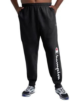 Champion Men's Big & Tall Powerblend Standard-Fit Logo-Print Fleece Joggers