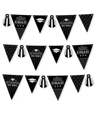 Graduation Cheers Party Pennant Garland Decoration Triangle Banner 30 Pc