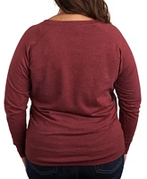 Hybrid Apparel Plus Trendy Peanuts Graphic Pullover Top