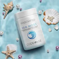 Codeage Raw Wildcrafted Irish Sea Moss Supplement, Spirulina Algae, Bladderwrack Seaweed, Burdock Root, Black Pepper, Non-gmo, 120 Capsules