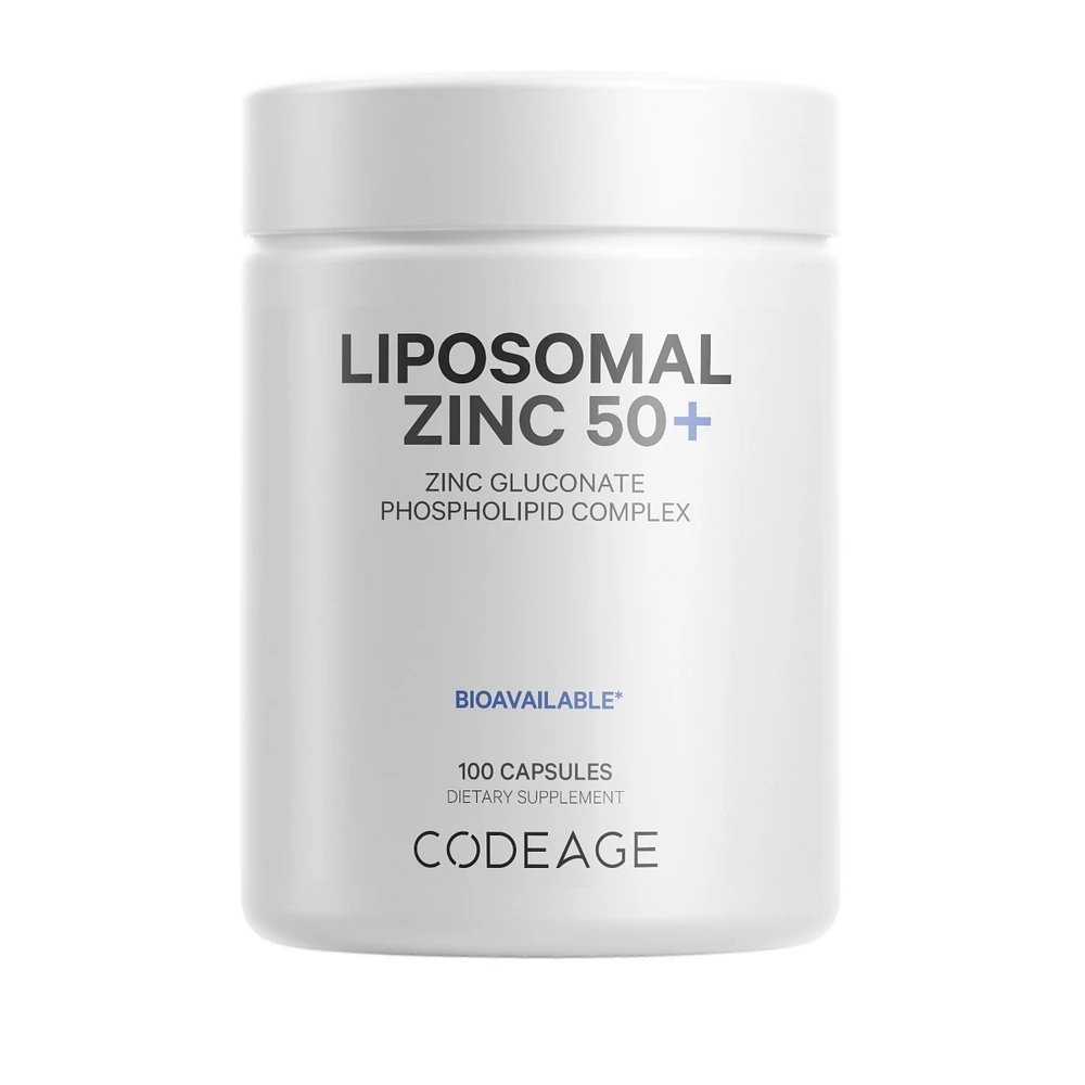 Codeage Liposomal Zinc Supplement � 3 Month Supply � One Per Day - 50 mg Zinc Gluconate Vitamin Pills