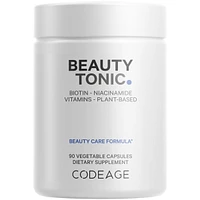 Codeage Biotin Supplement with Vitamin C, Vitamin E, Vitamin B6, Niacin, Folate, Organic Food Blend, Phytoceramides, Astaxanthin, Selenium