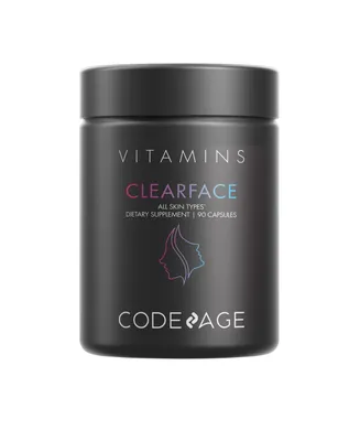 Codeage Clearface Vitamins, All Skin Type Multivitamins, Minerals, Botanicals, Probiotics - 90ct