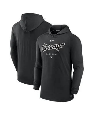Men's Nike Heather Black Chicago White Sox Authentic Collection Early Work Tri-Blend Performance Pullover Hoodie