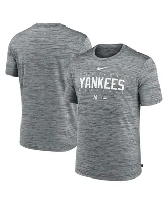 Men's Nike Heather Gray New York Yankees Authentic Collection Velocity Performance Practice T-shirt