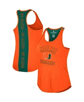 Women's Colosseum Orange Miami Hurricanes 10 Days Racerback Scoop Neck Tank Top