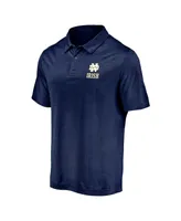 Men's Fanatics Navy Notre Dame Fighting Irish Primary Logo Striated Polo Shirt