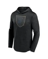 Men's Fanatics Heather Black Army Knights Transitional Hoodie T-shirt