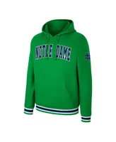 Men's Colosseum Green Notre Dame Fighting Irish Varsity Arch Pullover Hoodie