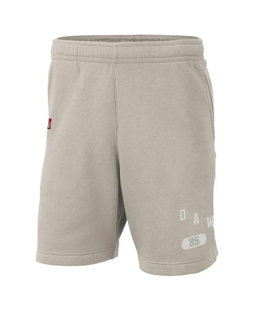 Men's Nike Cream Georgia Bulldogs Fleece Shorts