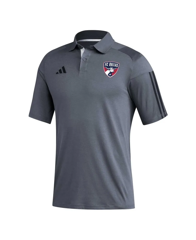 Men's adidas Gray Fc Dallas 2023 On-Field Training Polo Shirt