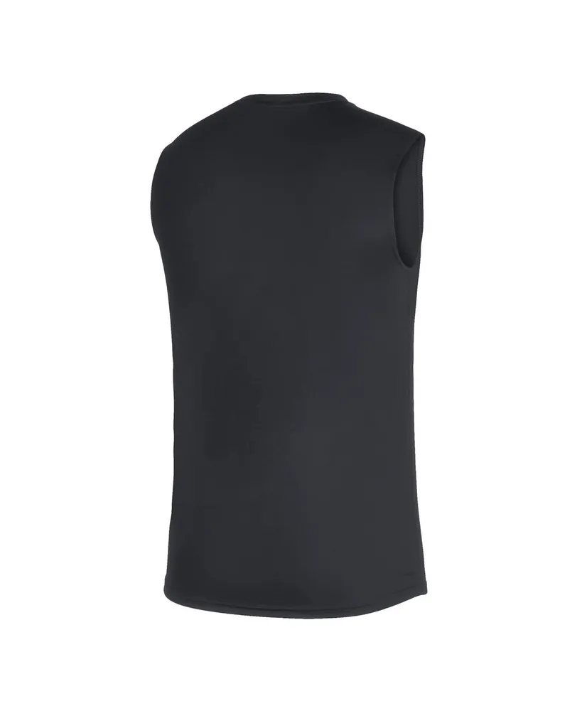 Men's adidas Black Nebraska Huskers Sideline Football Locker Creator Aeroready Sleeveless T-shirt