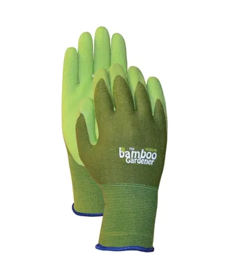 Bellingham Rayon Gardener Gloves with Natural Rubber Palm, Small, Green