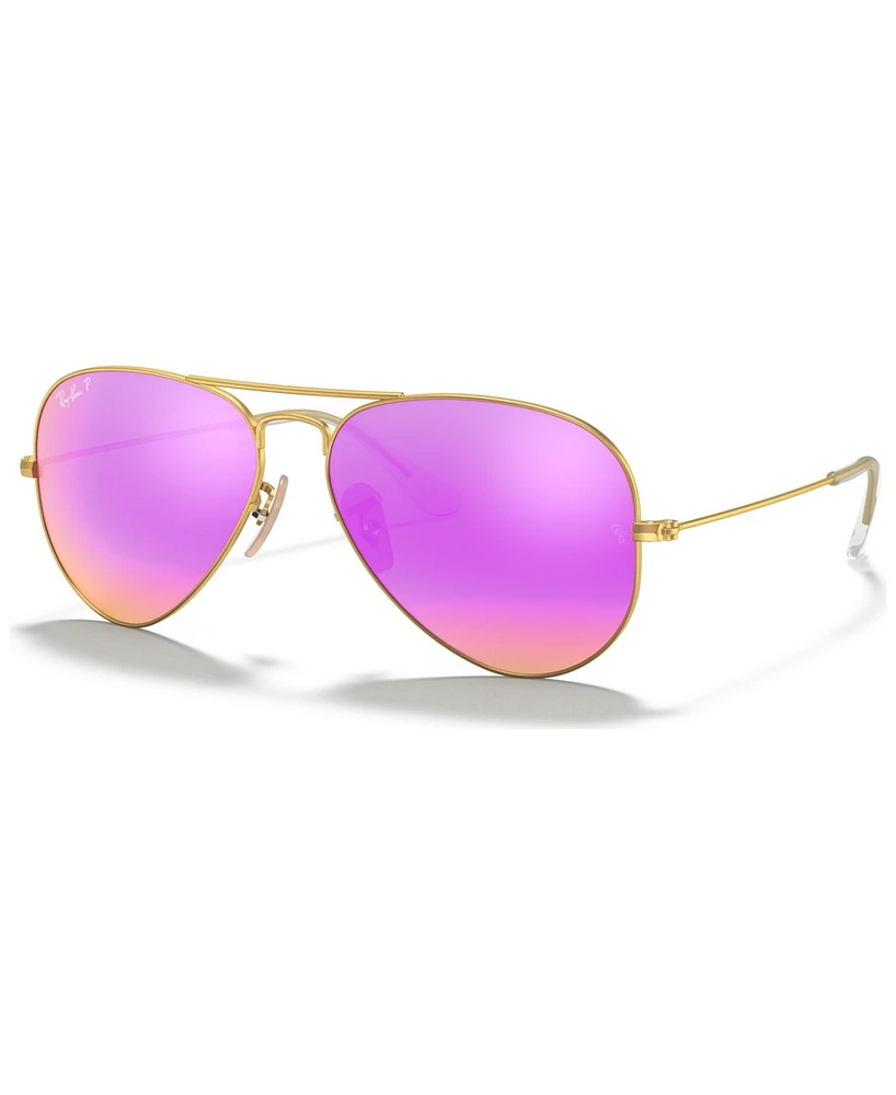 Ray-Ban Polarized Sunglasses, RB3025 Aviator Mirror