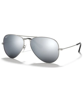 Ray-Ban Polarized Sunglasses, RB3025 Aviator Mirror
