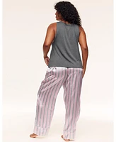 Adore Me Plus Size Alania Pajama Tank & Pants Pajama Set