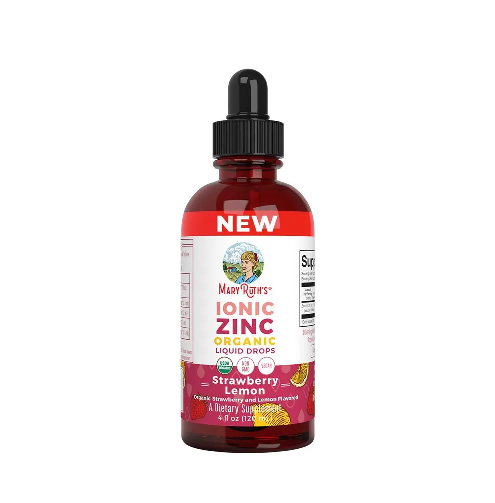 MaryRuth's Organic Ionic Zinc Liquid Drops Strawberry Lemon