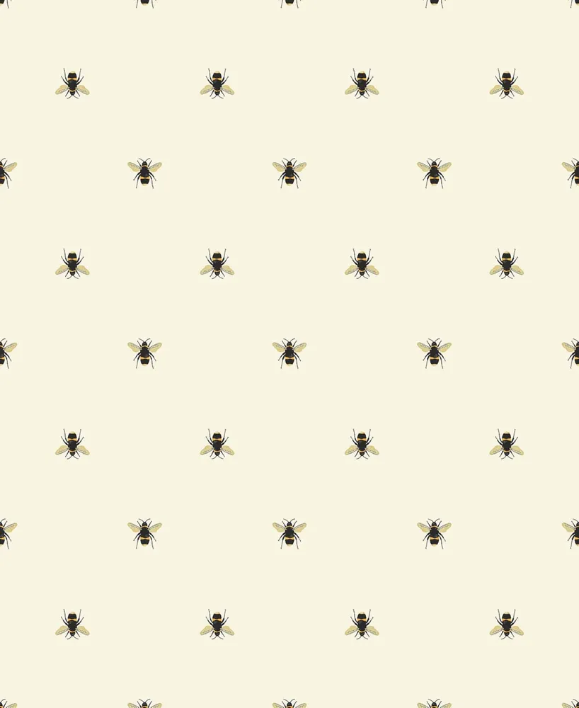 Joules Botanical Bee Wallpaper
