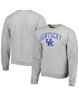 Men's League Collegiate Wear Gray Kentucky Wildcats 1965 Arch Essential Fleece Pullover Sweatshirt
