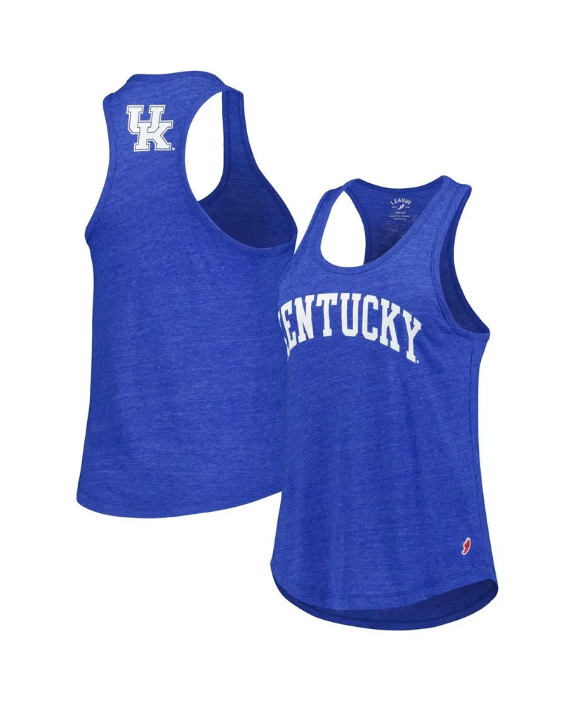 Women's League Collegiate Wear Heather Royal Kentucky Wildcats Two-Hit Intramural Tri-Blend Scoop Neck Racerback Tank Top