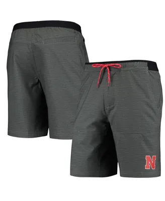 Men's Columbia Gray Nebraska Huskers Twisted Creek Omni-Shield Shorts