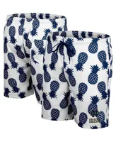 Men's Colosseum White and Navy Notre Dame Fighting Irish Pineapple Swim Shorts