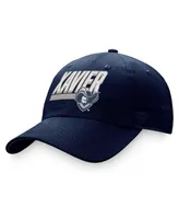 Men's Top of the World Navy Xavier Musketeers Slice Adjustable Hat