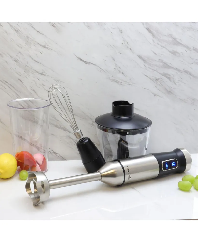 MegaChef 4 in 1 Multipurpose Immersion Hand Blender With Speed Control and Accessories