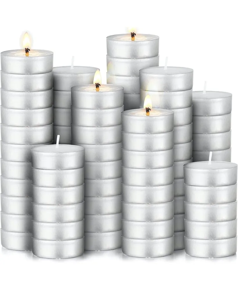 Zulay Kitchen Pack Smokeless Unscented Long Burning Tea Lights Candles for Home