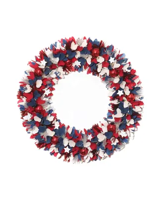 National Tree Company 21" Flowers and Ornaments Wreath