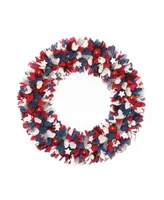 National Tree Company 21" Flowers and Ornaments Wreath