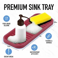 Zulay Kitchen Silicone Sponge Holder for Kitchen Sink