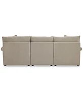 Closeout! Wrenley 99" 3-Pc. Fabric Modular Chaise Sectional Sofa, Created for Macy's