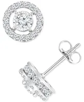 TruMiracle Diamond Halo Stud Earrings (1 ct. t.w.) in 14k White Gold