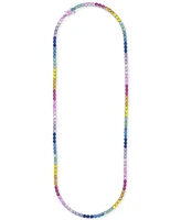 Lab-Grown Multi-Sapphire 24" Statement Necklace (48-1/3 ct. t.w.) in Sterling Silver