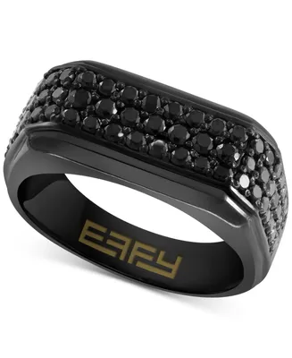 Effy Men's Black Spinel Ring (1-5/8 ct. t.w.) in Black Pvd-Plated Sterling Silver