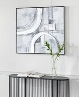 Rosemary Lane Canvas Abstract Framed Wall Art with Black Frame, 40" x 2" x 30"