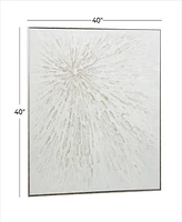 CosmoLiving by Cosmopolitan Canvas Starburst Framed Wall Art with Silver-Tone Frame, 40" x 2" x 40"