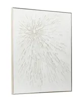 CosmoLiving by Cosmopolitan Canvas Starburst Framed Wall Art with Silver-Tone Frame, 40" x 2" x 40"