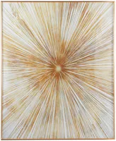 CosmoLiving by Cosmopolitan Porcelain Radial Starburst Framed Wall Art with Gold-Tone Aluminum Frame, 39.50" x 2" x 39.50"