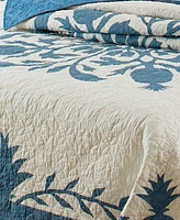 Tommy Bahama Home Aloha Pineapple Embroidered Quilt