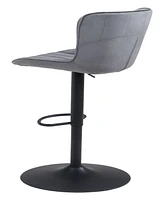 Zuo 46" Steel, Polyester Tarley Adjustable Base Bar Chair