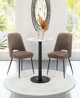 Zuo 32" Steel, Polyester Teddy Boho Dining Chair