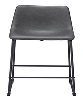 Zuo 35" each, Set of 2 Steel, Polyurethane Smart Counter Chair