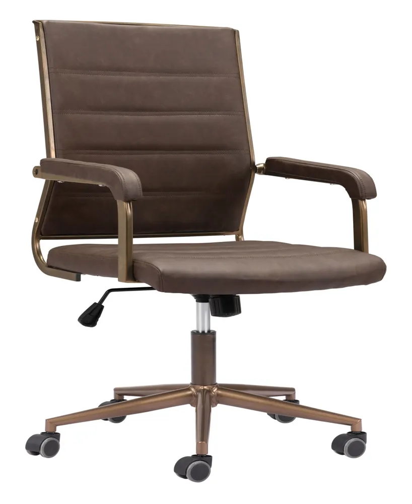 Zuo 41" Steel, Polyurethane Auction Swivel Base Office Chair